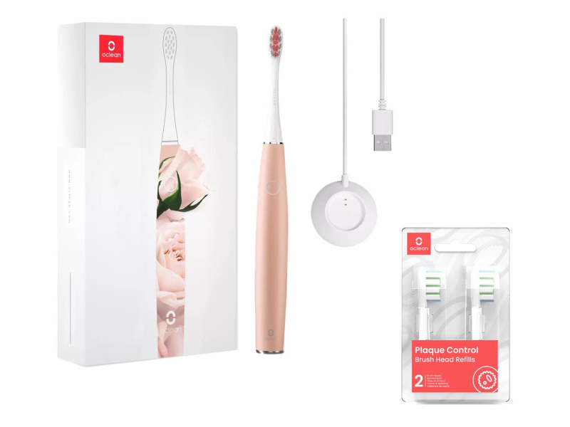 Oclean Air 2 różowy + 2 końcówki kontrola kamienia P1C1 W02